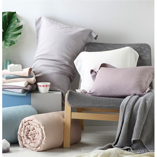 Wholesale OEKO-TEX Certified Eucalyptus Lyocell Flat Bed Sheets Queen Size with Bamboo Fiber Fill